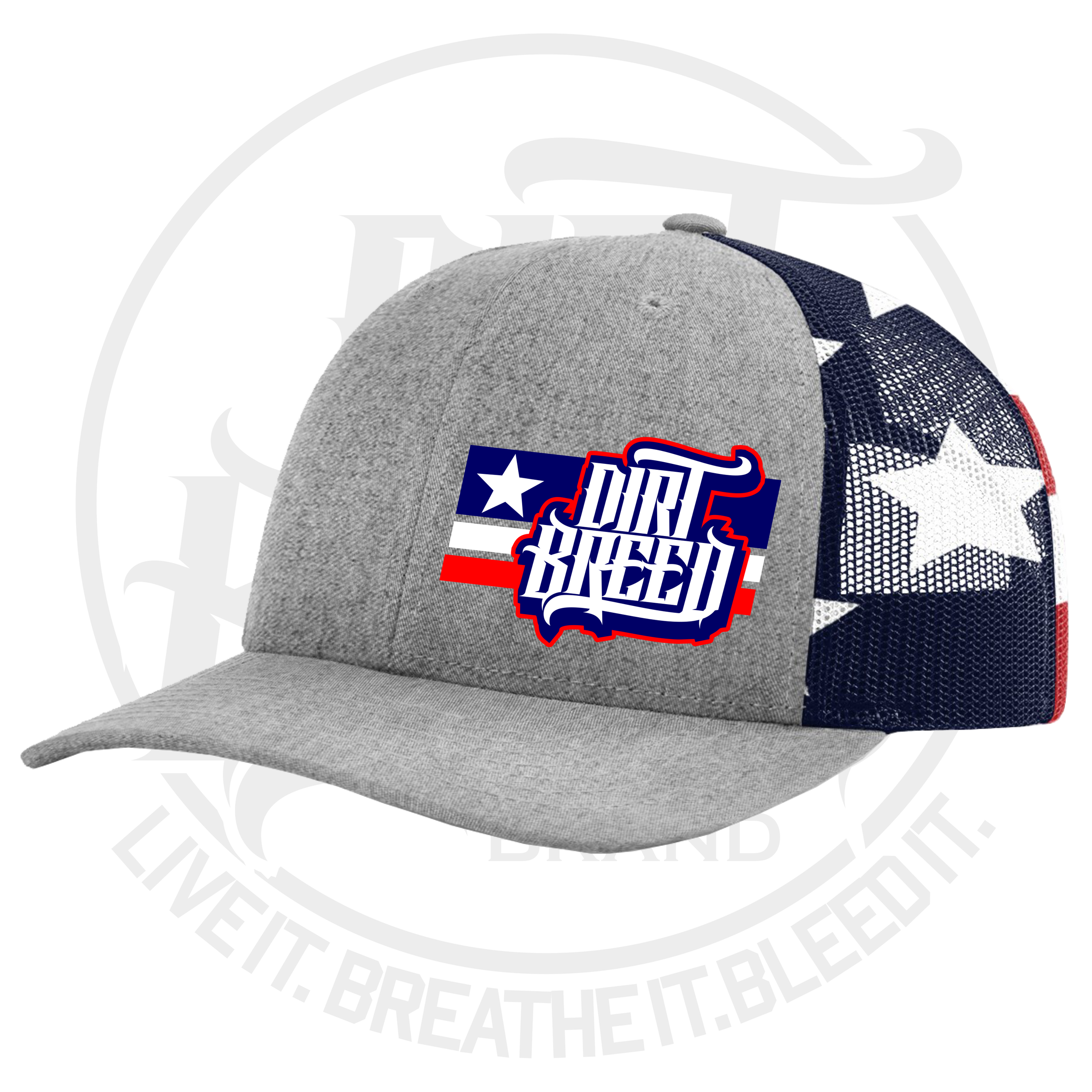 American Flag Embroidered Trucker Hat – White Dog Brand
