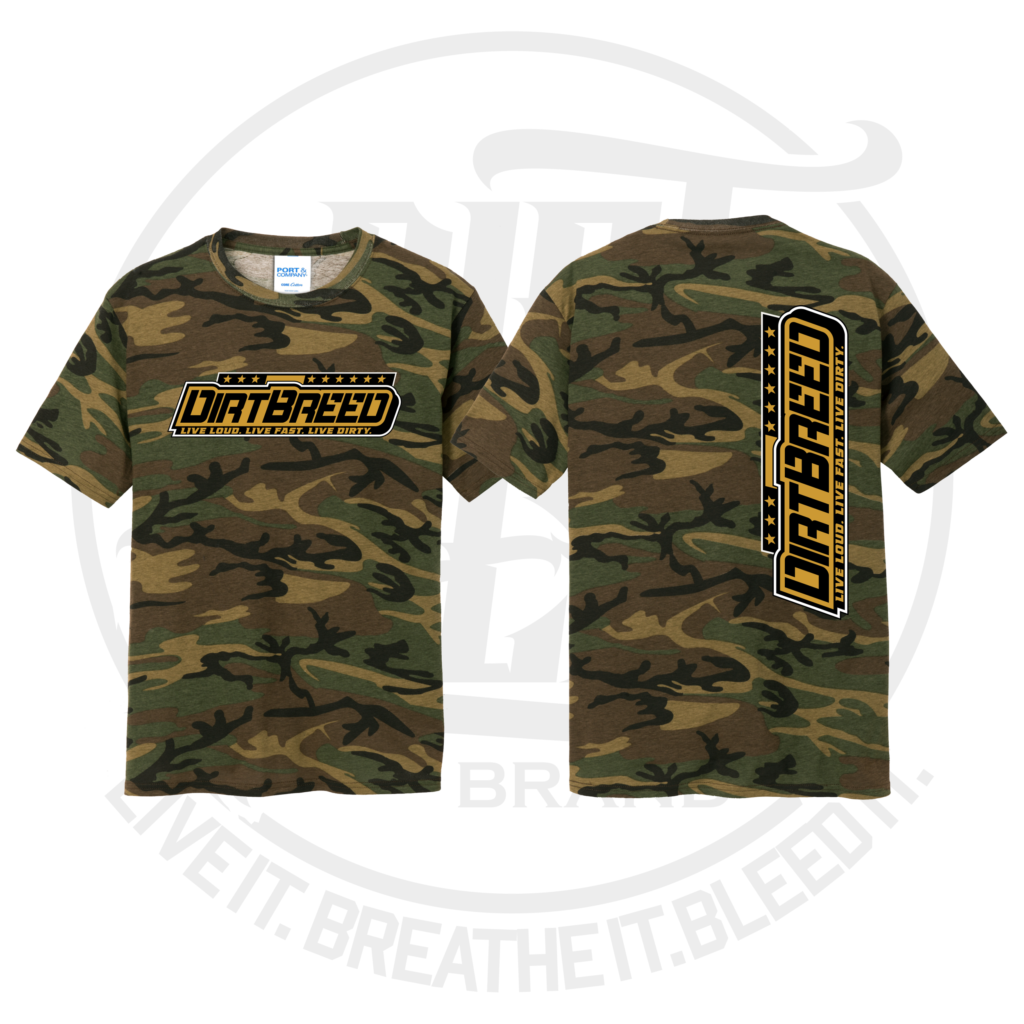 DirtBreed Unisex Racing Shirt Military Camo Dirt Track Racing Shirt