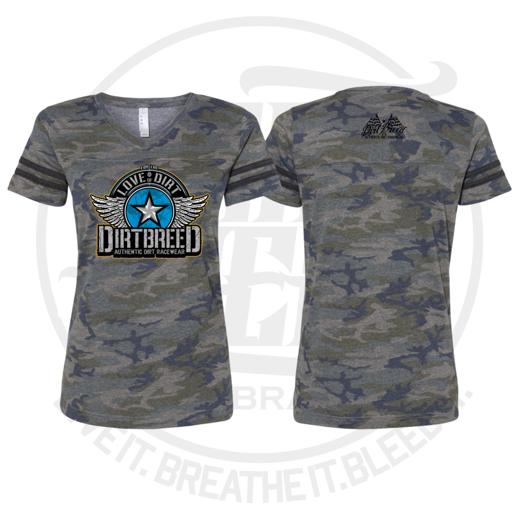 DirtBreed Ladies Assault Camo Dirt Track Racing Shirt