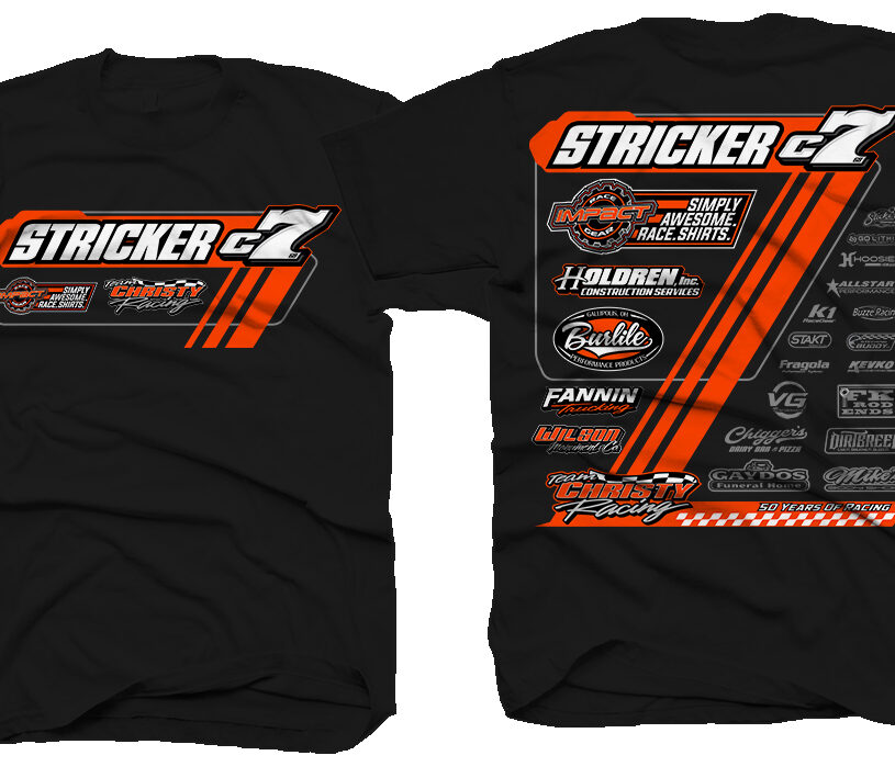 Adam Stricker Dirt Late Model Crew Style Shirt Black