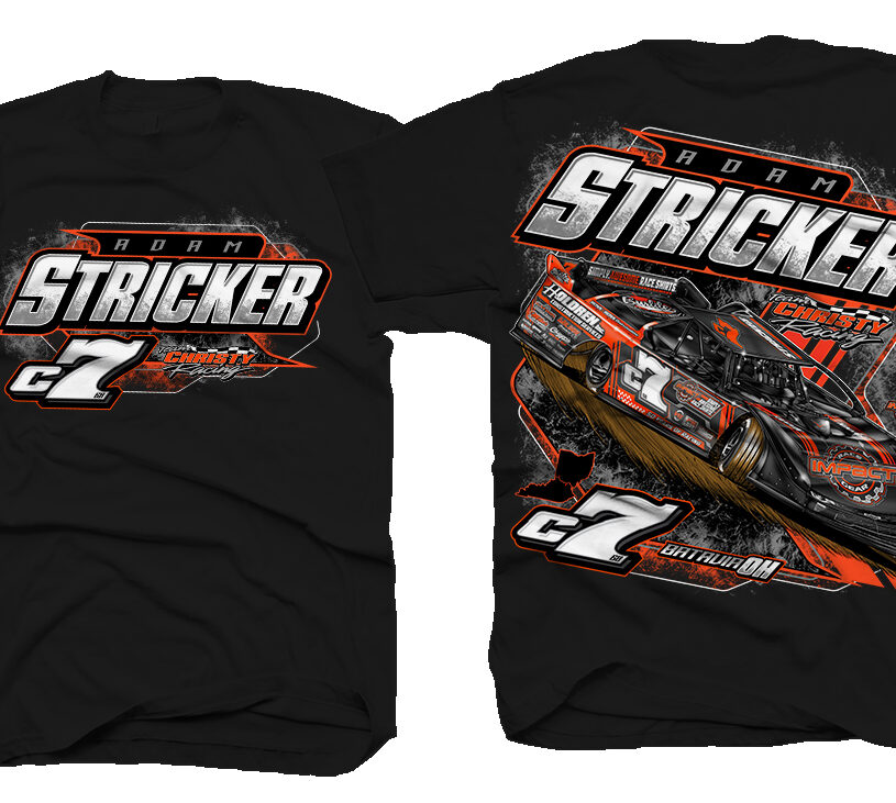Adam Stricker Dirt Late Model Shirt Black